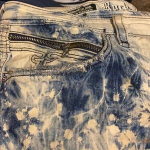 Roc revival moto jeans acid wash size 32/38
